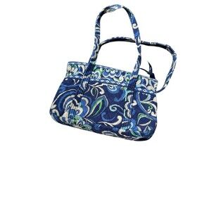 Vera Bradley Mandy bag Quilted Mediterranean Blue Floral Shoulder Handbag medium